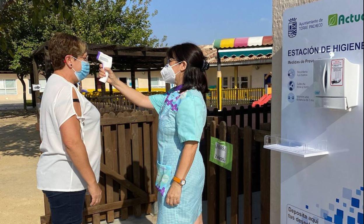 Control de temperatura corporal en Torre Pacheco.