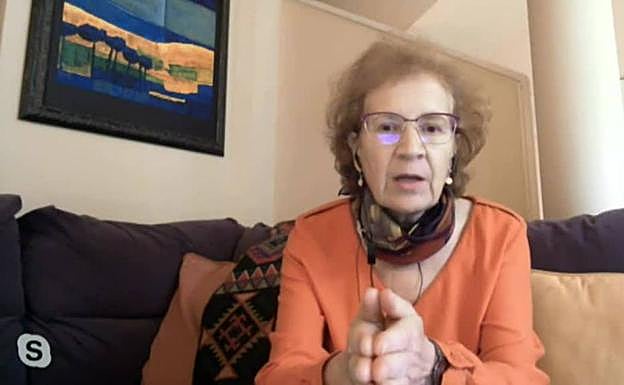 Instantánea de la intervención de Margarita del Val.