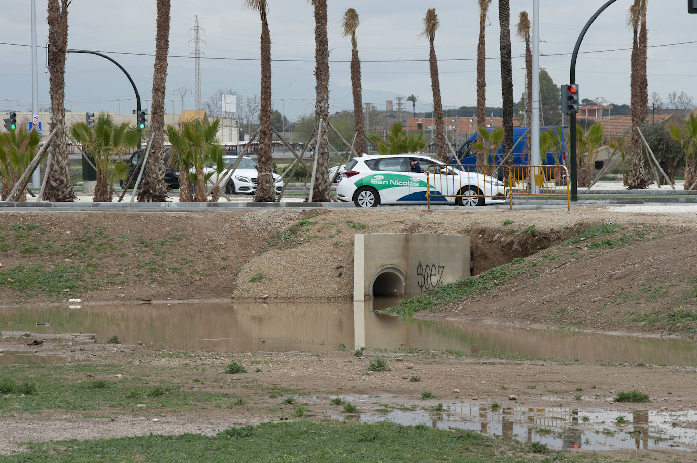 Fotos: El Plan Rambla «supera» el primer examen de inundabilidad tras la construcción del vial