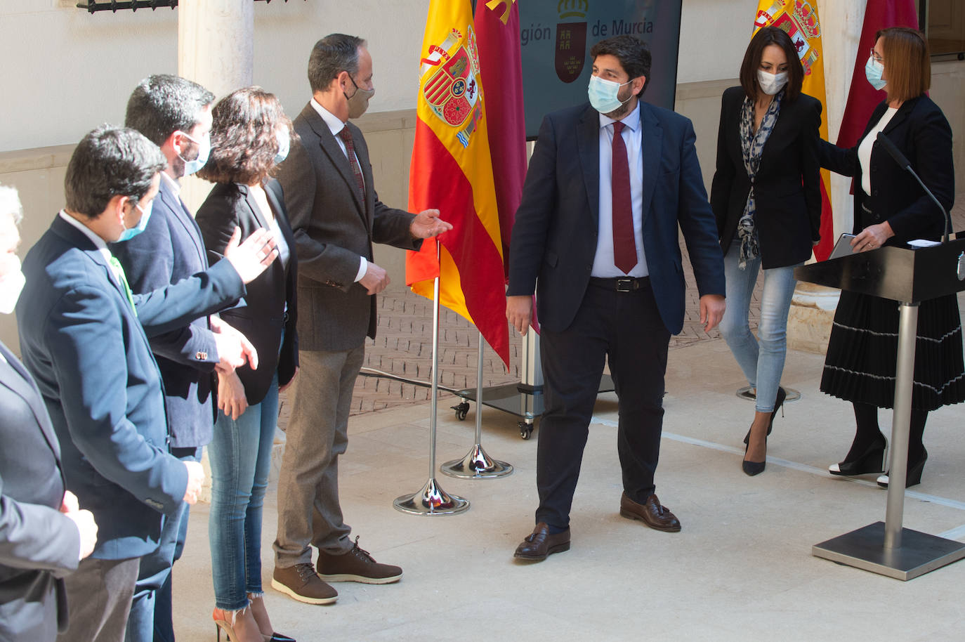 Fotos: Miras y Franco explican el acuerdo alcanzado para desactivar la moción de censura presentada por Ciudadanos y PSOE