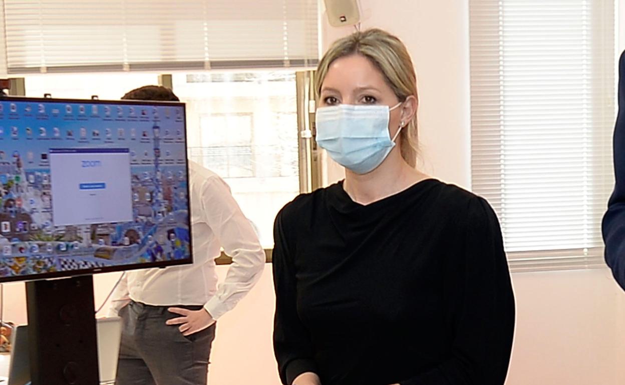 Ana Martínez Vidal, en la sede de Ciudadanos. 