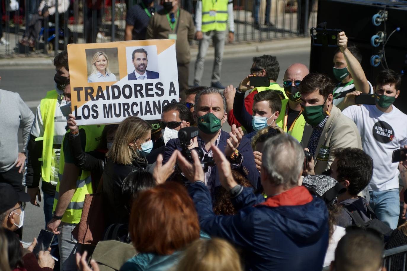 Fotos: La protesta de Vox en Murcia para exigir elecciones anticipadas, en imágenes