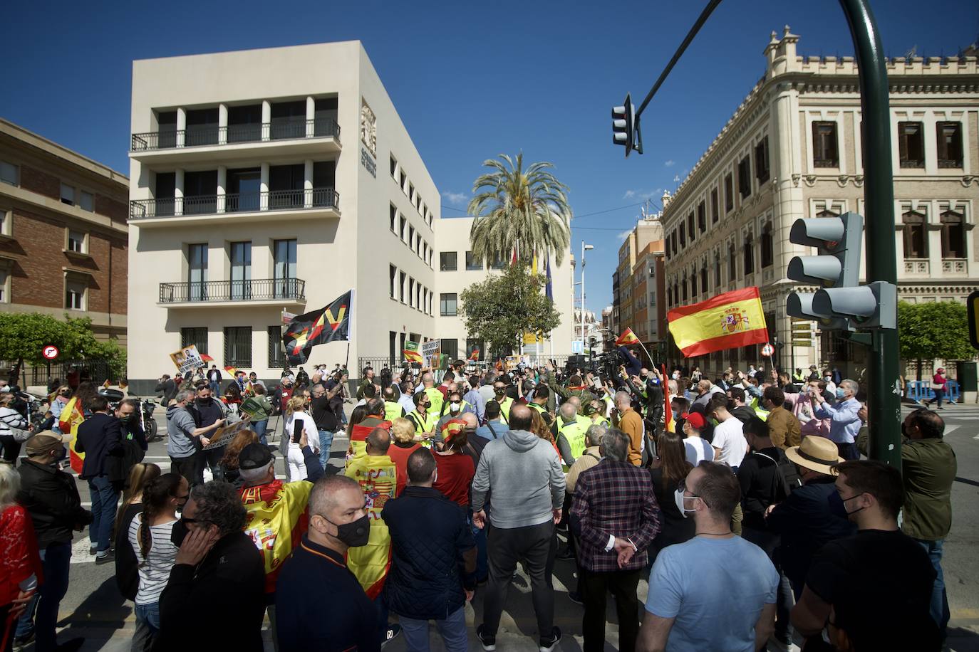 Fotos: La protesta de Vox en Murcia para exigir elecciones anticipadas, en imágenes