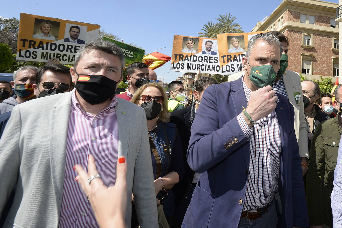 Fotos: La protesta de Vox en Murcia para exigir elecciones anticipadas, en imágenes