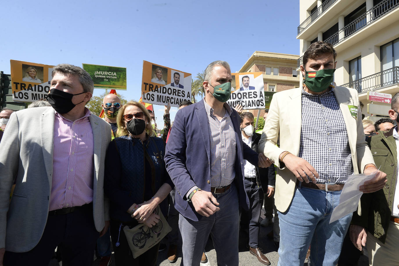 Fotos: La protesta de Vox en Murcia para exigir elecciones anticipadas, en imágenes