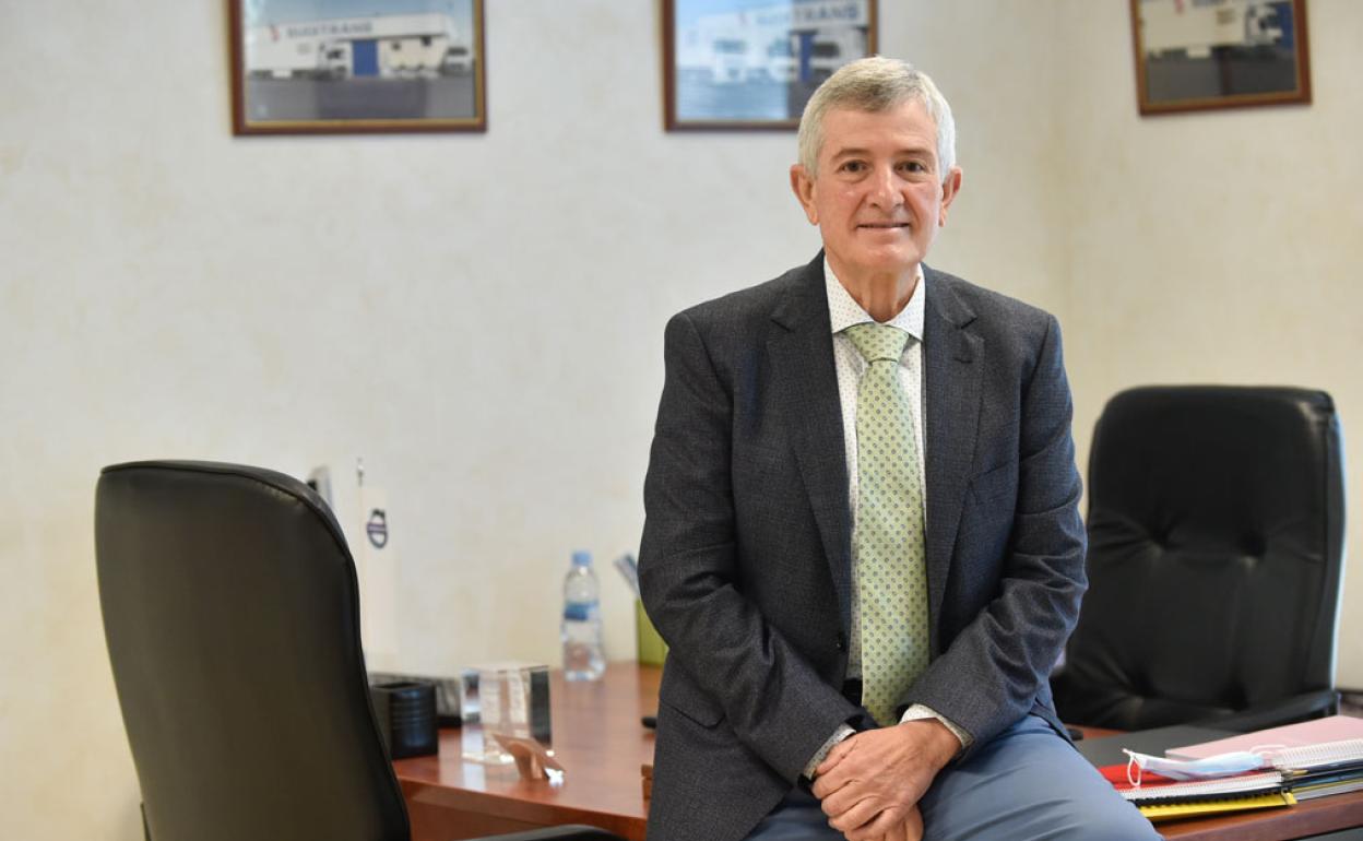 Pedro Díaz, en su empresa, la semana pasada. 