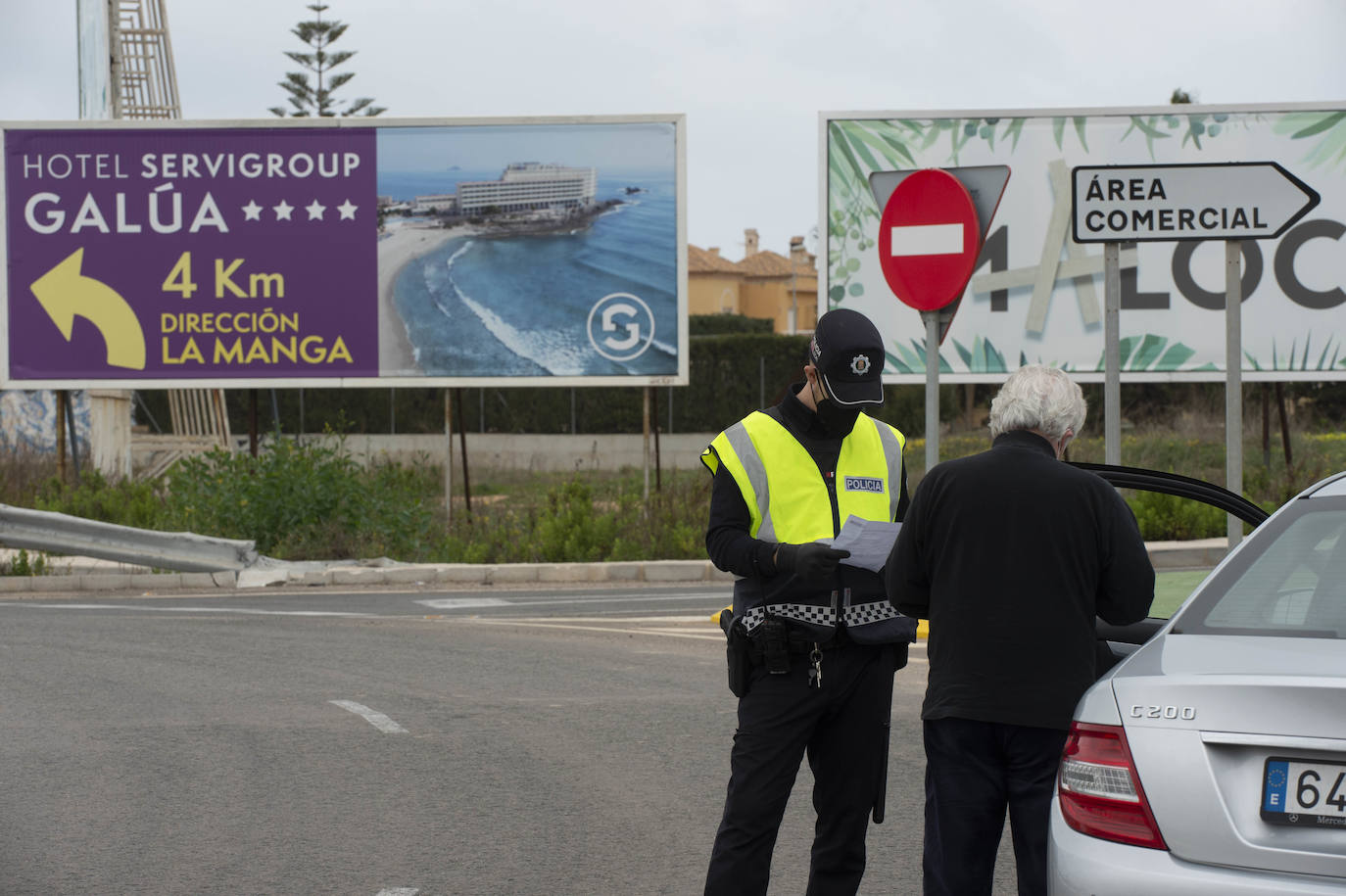 Fotos: Control de acceso a La Manga