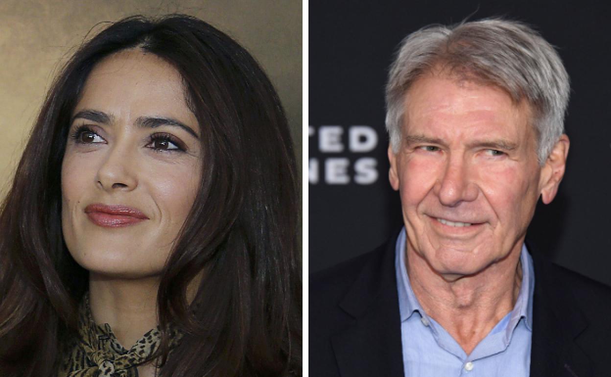 Sama Hayek y Harrison Ford. 