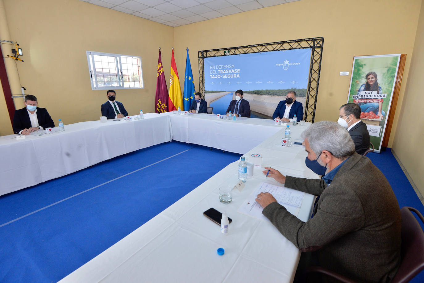 Fotos: El Gobierno regional se reúne para tratar las nuevas reglas de explotación del Trasvase Tajo-Segura