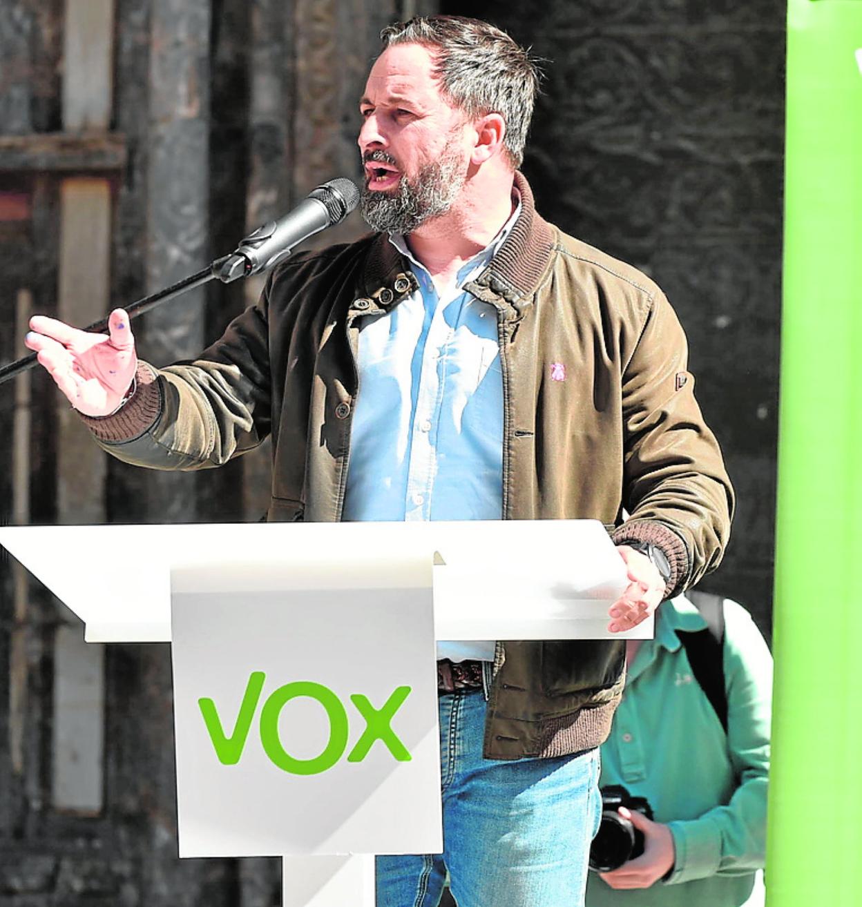 Santiago Abascal, el pasado día 11 en Murcia. 