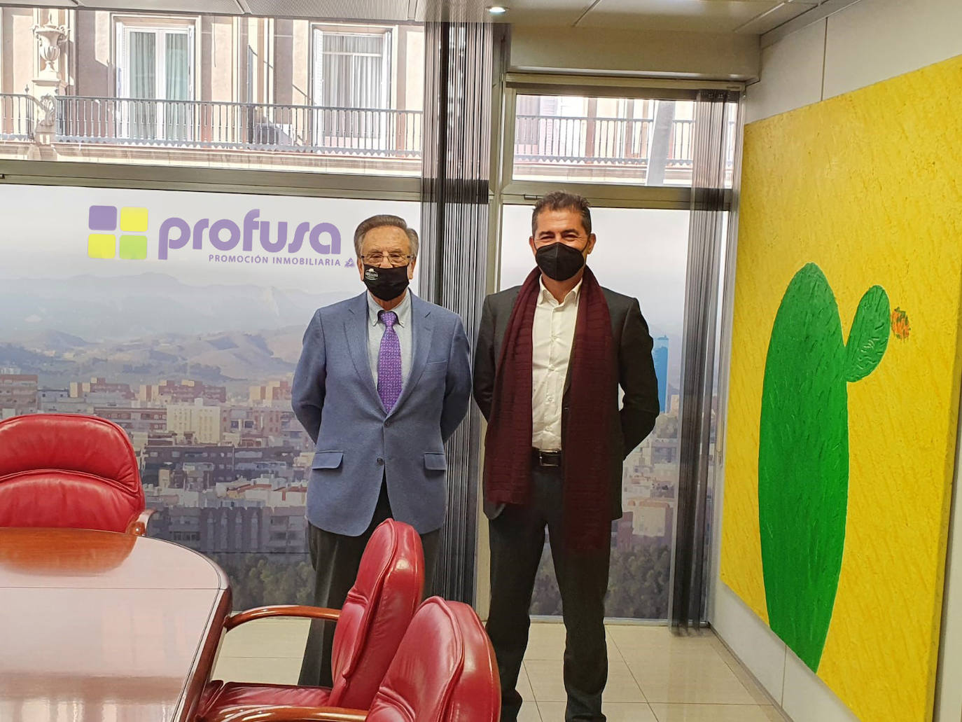 Tomás Fuertes, presidente del Grupo Fuertes y David Martínez, presidente del Grupo Caliche.