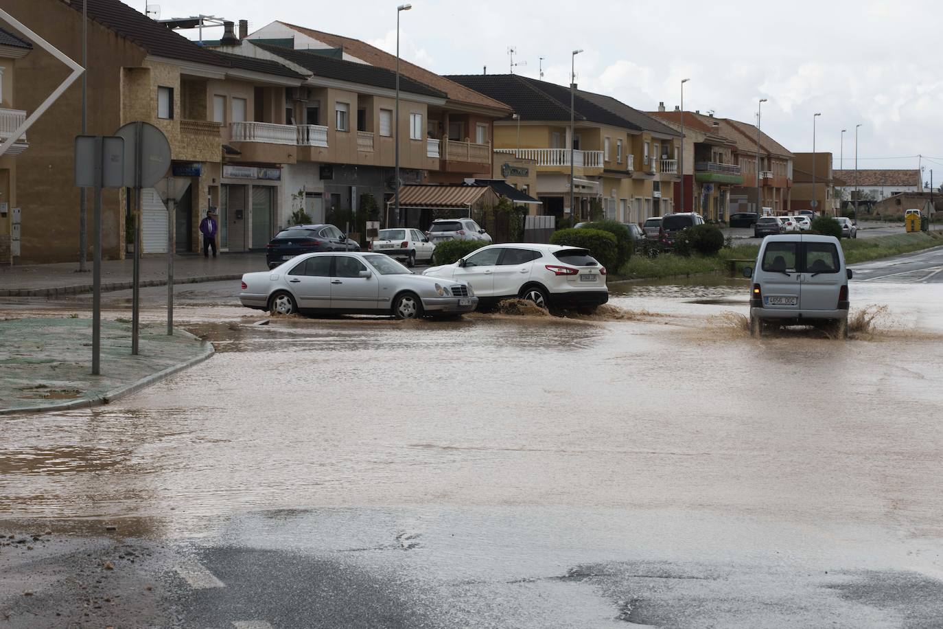 Fotos: Calles anegadas por la lluvia en la diputación cartagenera de La Aljorra