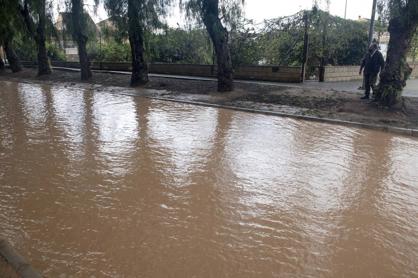 Fotos: Calles anegadas por la lluvia en la diputación cartagenera de La Aljorra