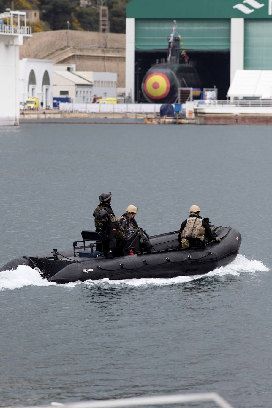 Fotos: Los Reyes asisten al acto de la puesta a flote del submarino &#039;Isaac Peral&#039; en Cartagena