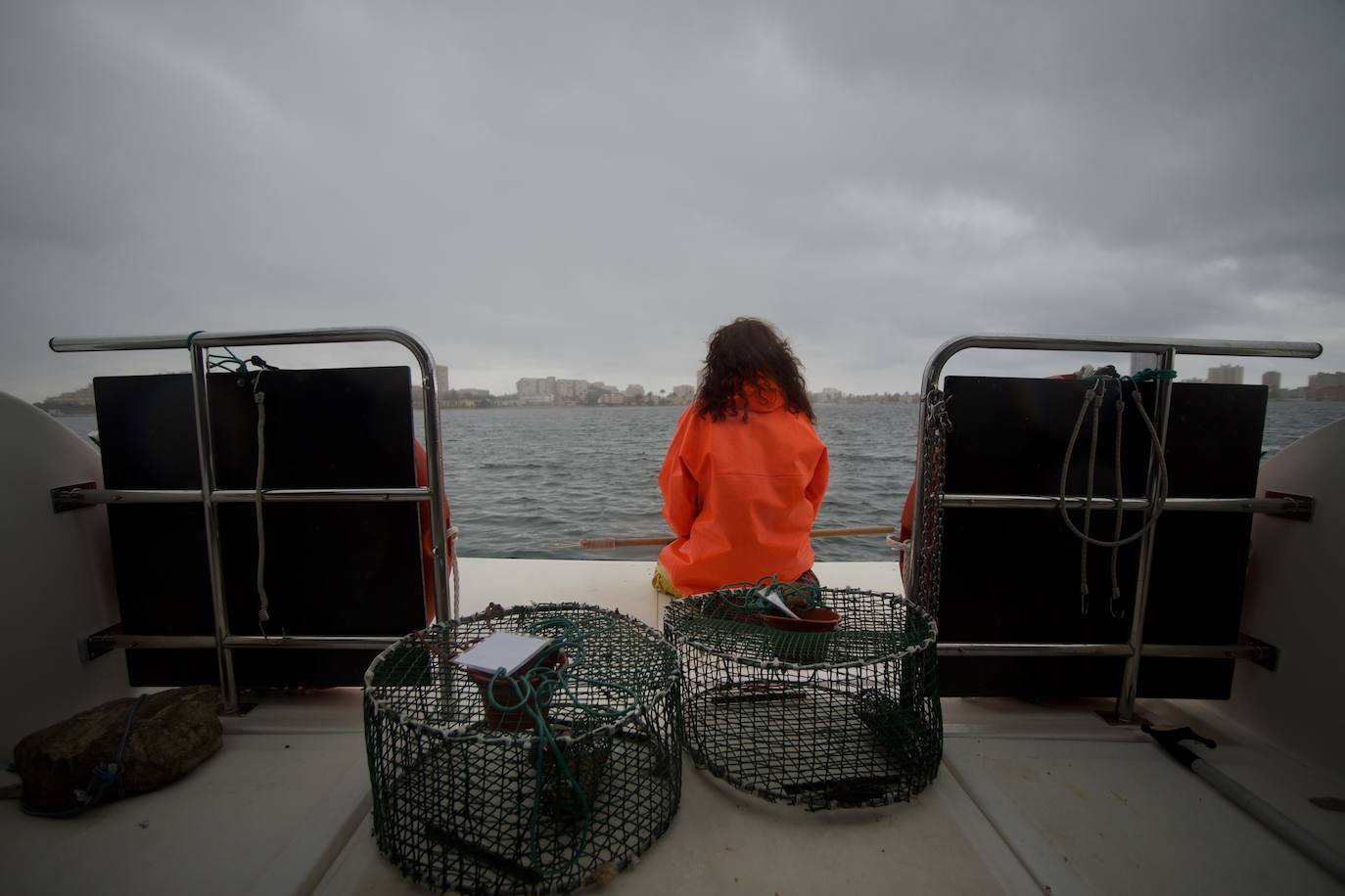 Fotos: Pesca y estudio del cangrejo azul, la especie invasora más temida en el Mar Menor