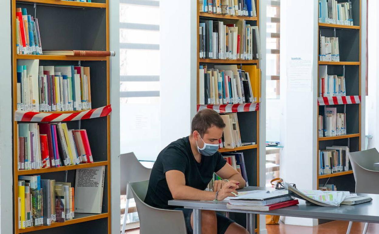 Un chico en una sala de estudio, en una imagen de archivo.
