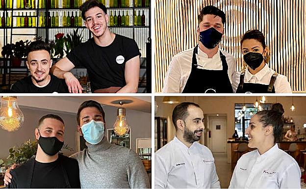 Javier Sanz y Juan Sahuquillo (Restaurante Cañitas Maite), Luis Callealta y Rocío Maña (Restaurante Ciclo), los hermanos Sergio y Mario Tofé (Restaurante Éter) y Dani Malavía y Roseta Félix (Restaurante Fraula).