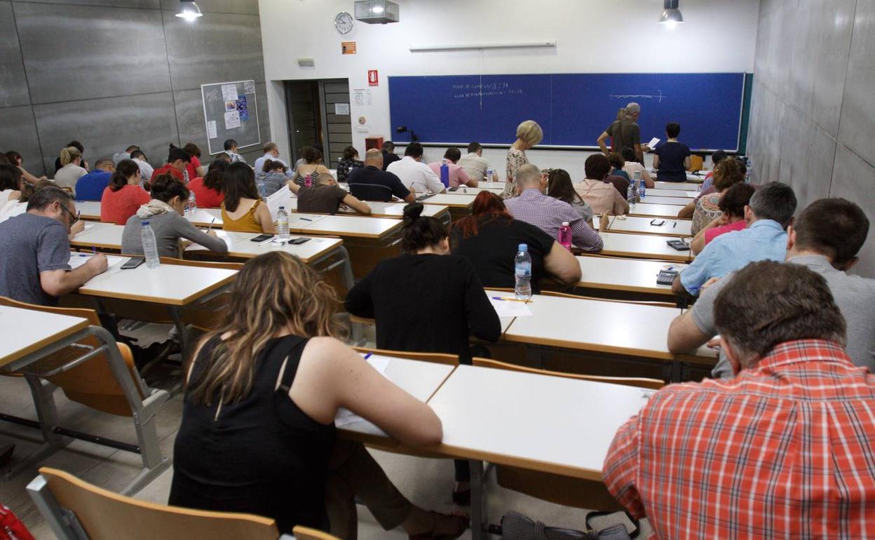 Oposiciones de Secundaria en Cartagena en una imagen de archivo. 