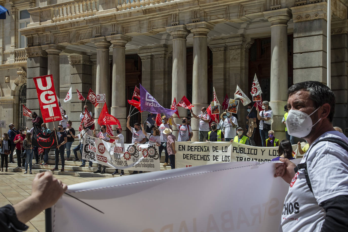 Fotos: Manifestación del Primero de Mayo en Cartagena