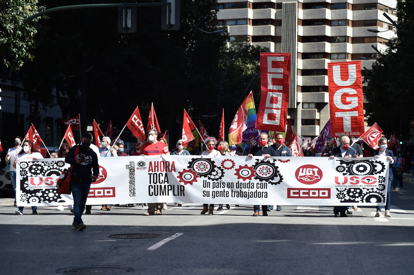 Fotos: Manifestación del Primero de Mayo en Murcia