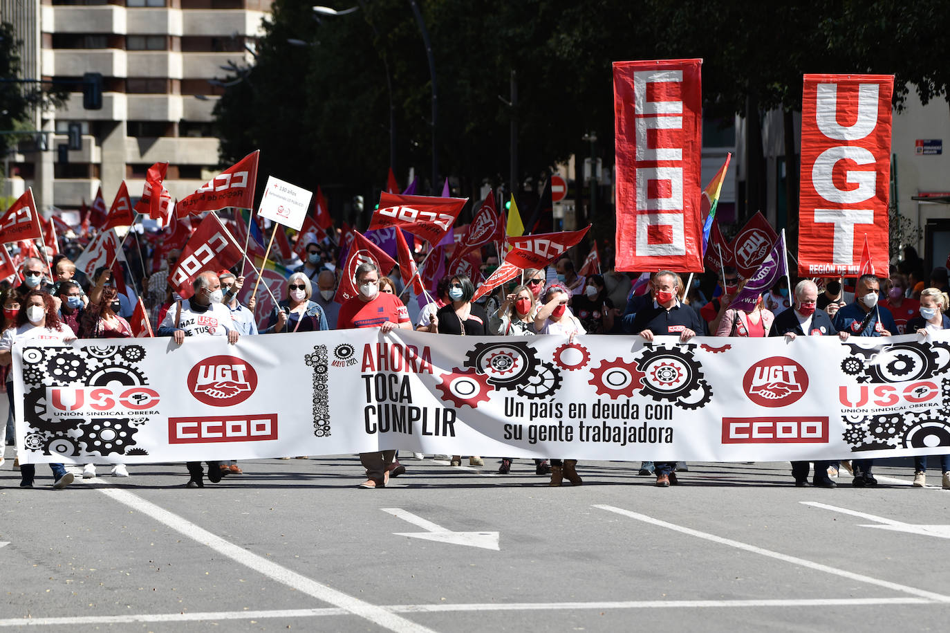 Fotos: Manifestación del Primero de Mayo en Murcia