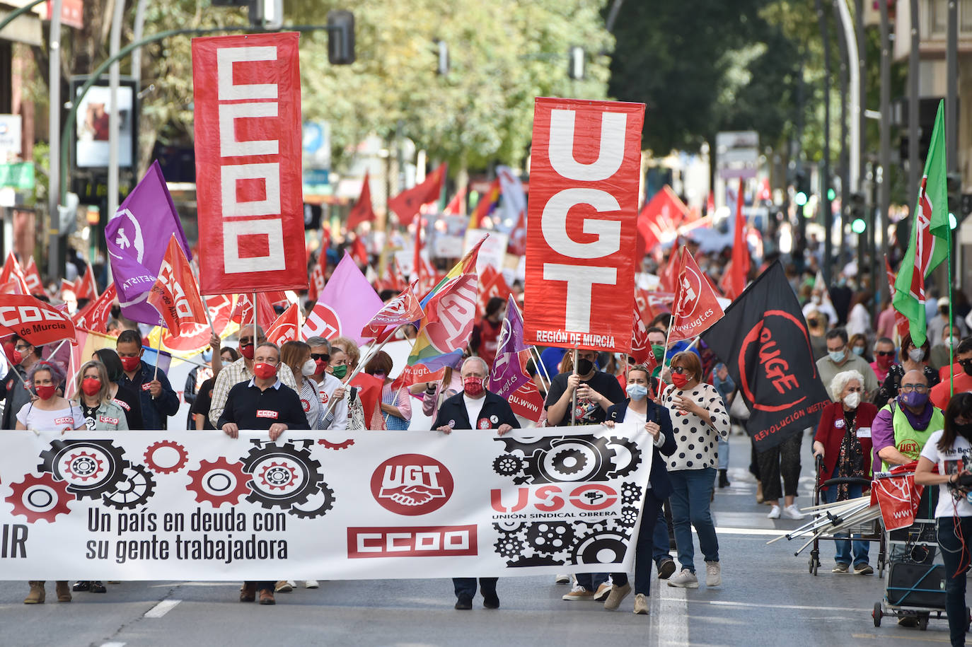 Fotos: Manifestación del Primero de Mayo en Murcia