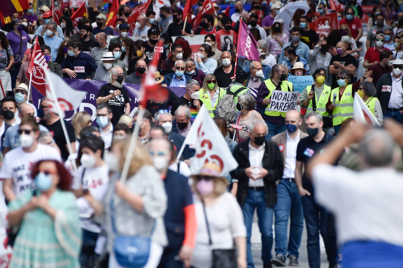 Fotos: Manifestación del Primero de Mayo en Murcia
