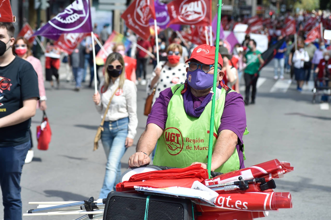 Fotos: Manifestación del Primero de Mayo en Murcia