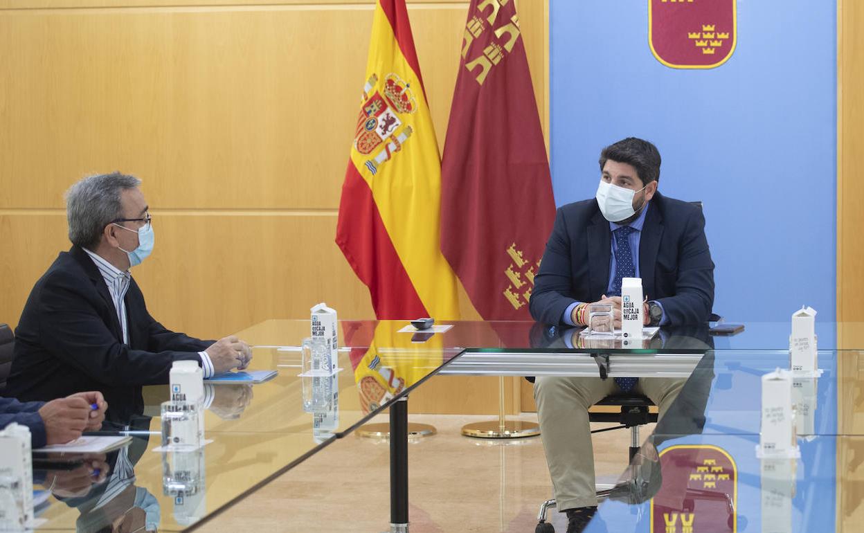 López Miras se reúne con el presidente del sindicato de ANPE, este lunes.