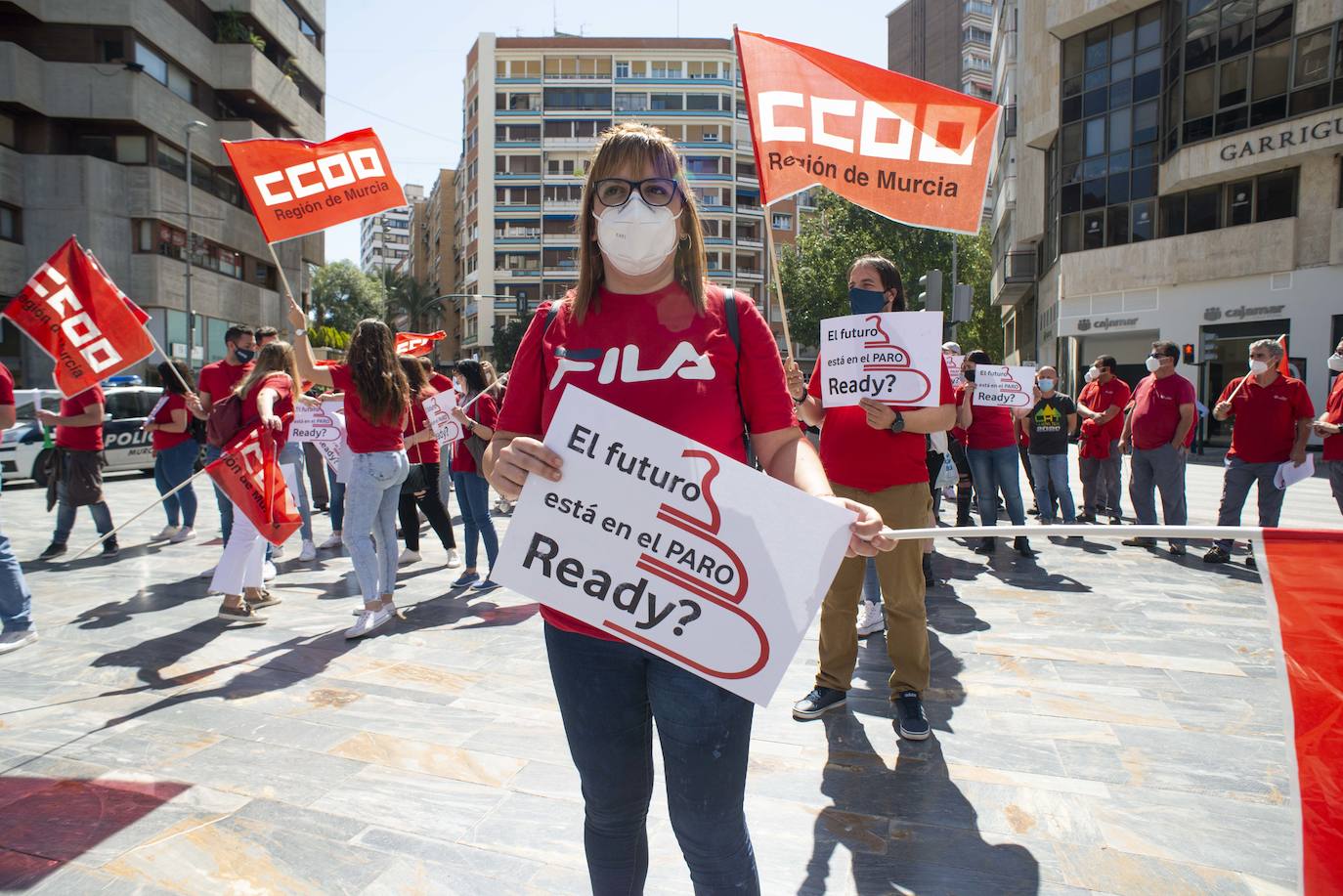 Fotos: Los trabajadores de la empresa Icono Enterprise se manifiestan en Murcia