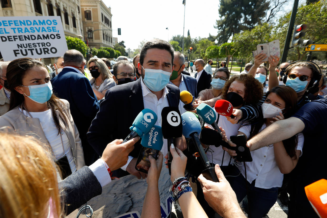 Fotos: Protesta del Sindicato Central de Regantes del Acueducto Tajo-Segura