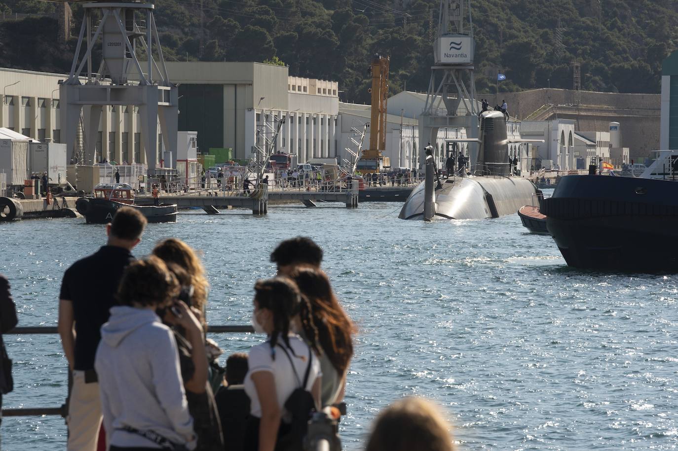 Fotos: El submarino &#039;Isaac Peral&#039; supera las primeras prubas de soplado