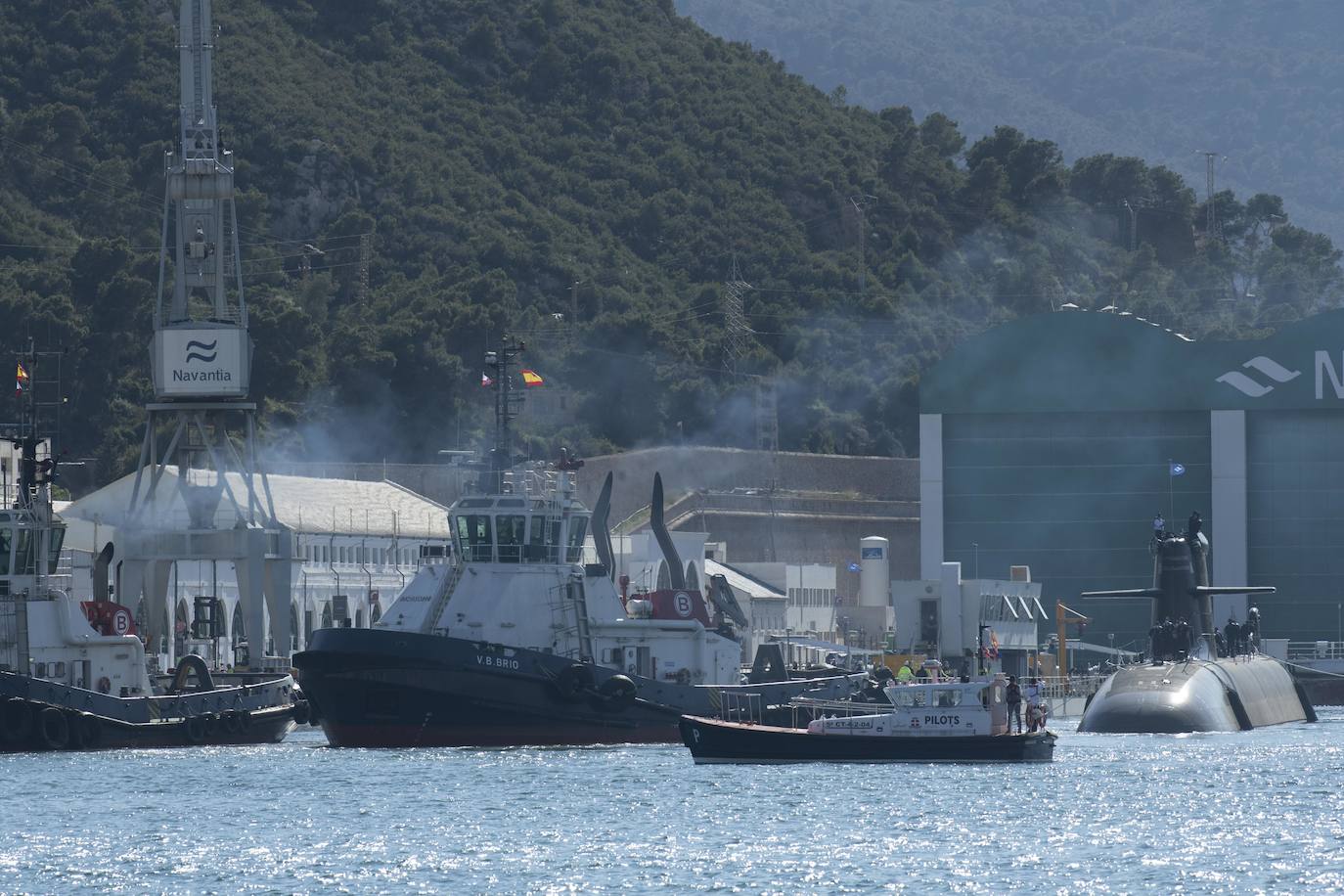 Fotos: El submarino &#039;Isaac Peral&#039; supera las primeras prubas de soplado