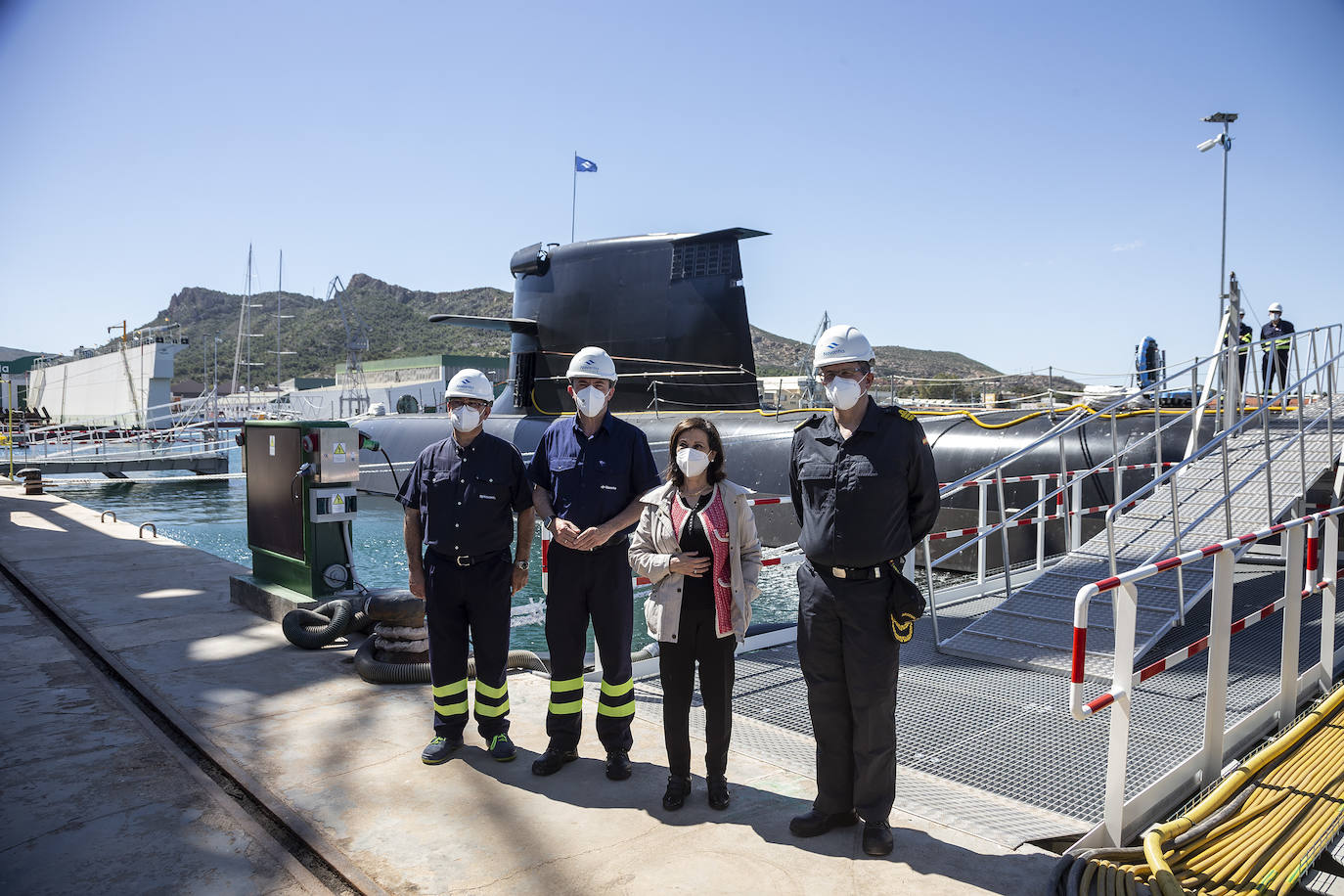 Fotos: Visita de la ministra de Defensa, Margarita Robles, al submarino S-81 en Cartagena