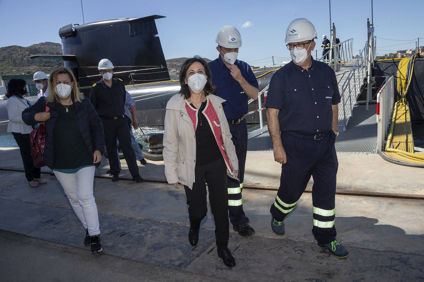 Fotos: Visita de la ministra de Defensa, Margarita Robles, al submarino S-81 en Cartagena