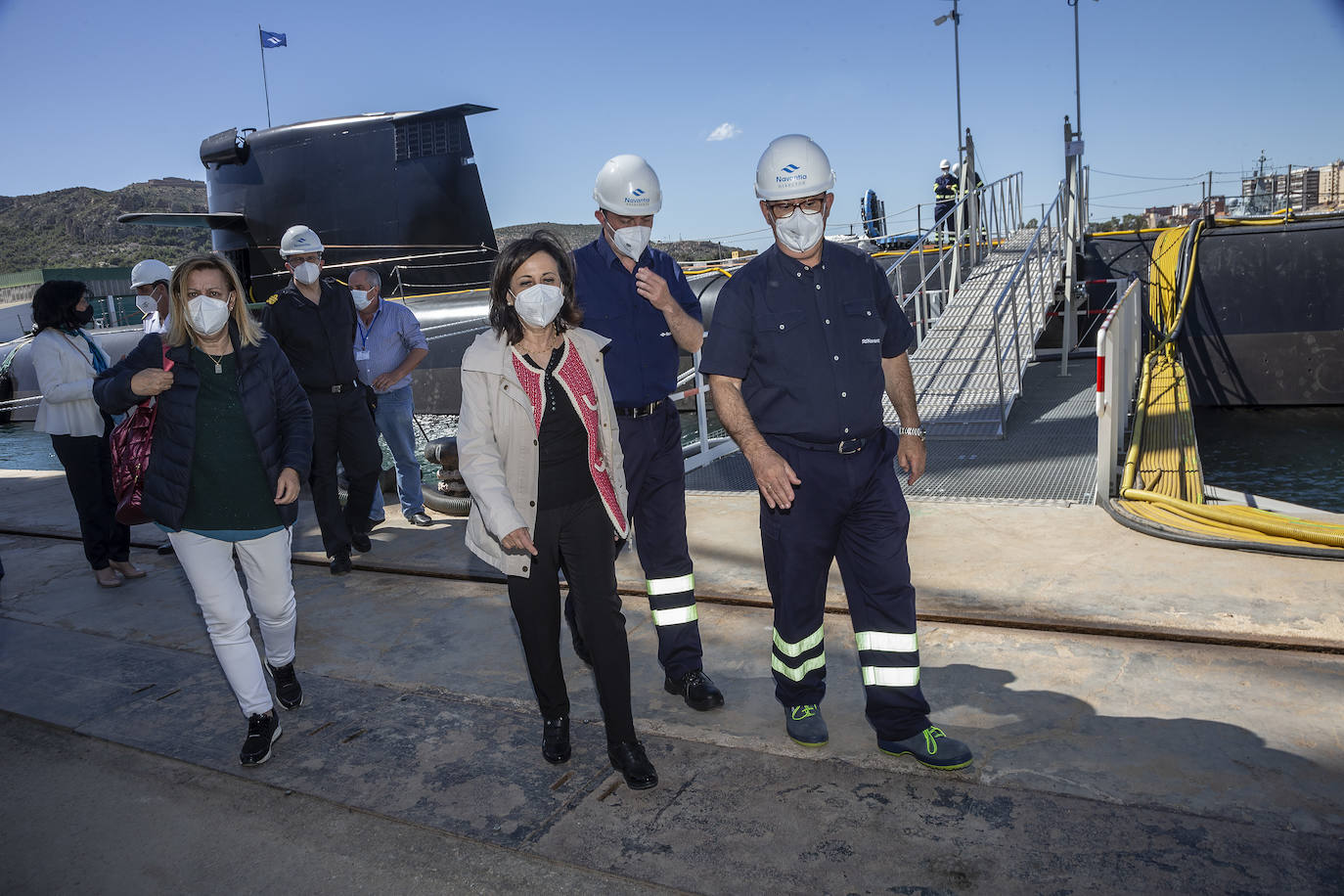 Fotos: Visita de la ministra de Defensa, Margarita Robles, al submarino S-81 en Cartagena