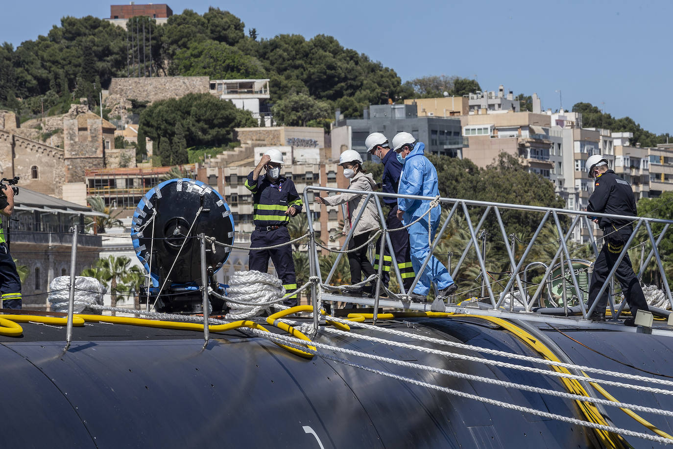 Fotos: Visita de la ministra de Defensa, Margarita Robles, al submarino S-81 en Cartagena