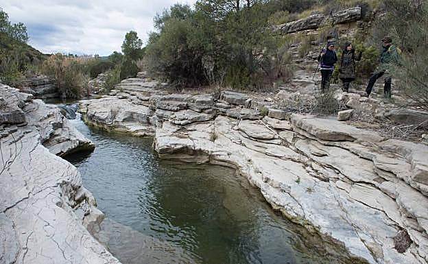 El río Alhárabe en el Estrecho de Bolvonegro (Moratalla).