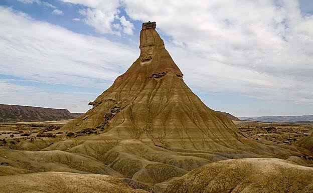 Paraje semidesértico en las Bardenas Reales, en Navarra.