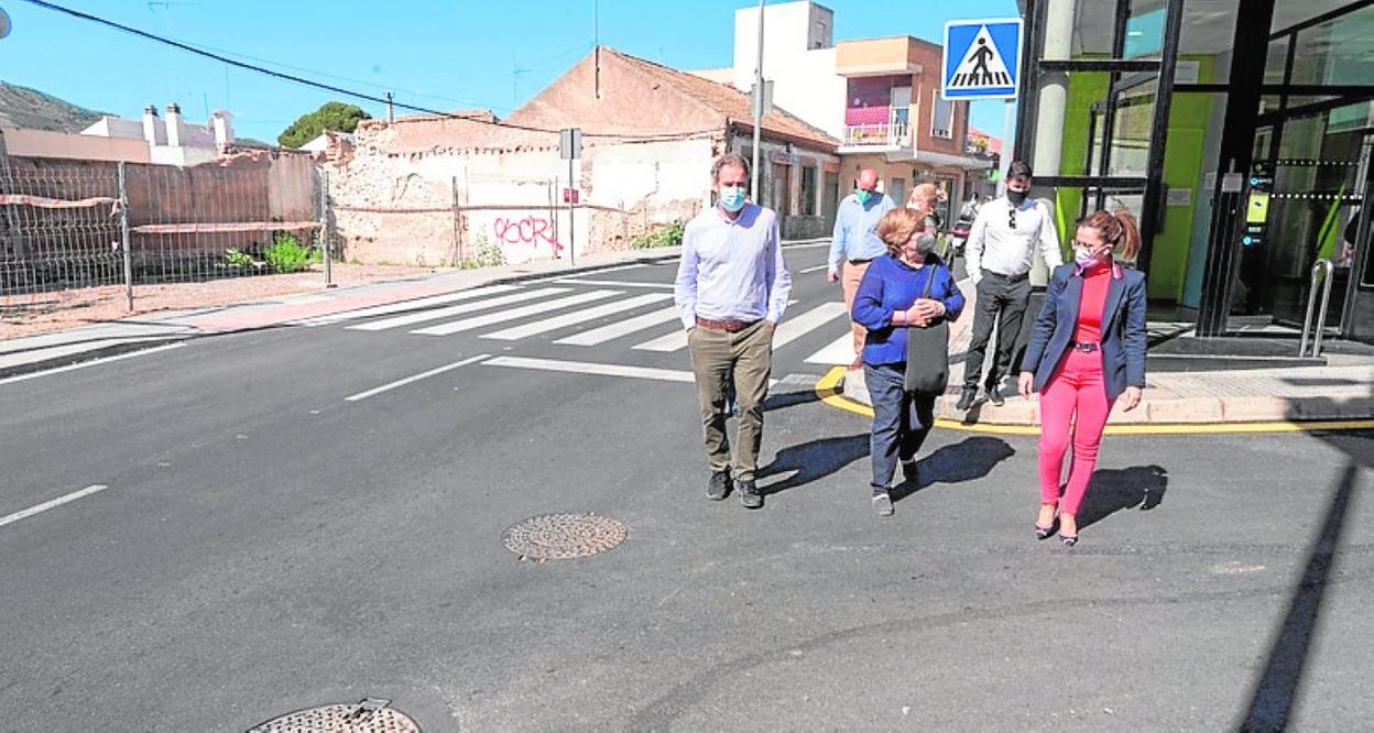 Ana Belén Castejón, durante su visita a Canteras. 