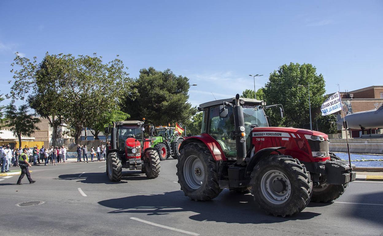 Imagen de archivo de la manifestación en defensa del Trasvase del pasado domingo, en Cartagena.