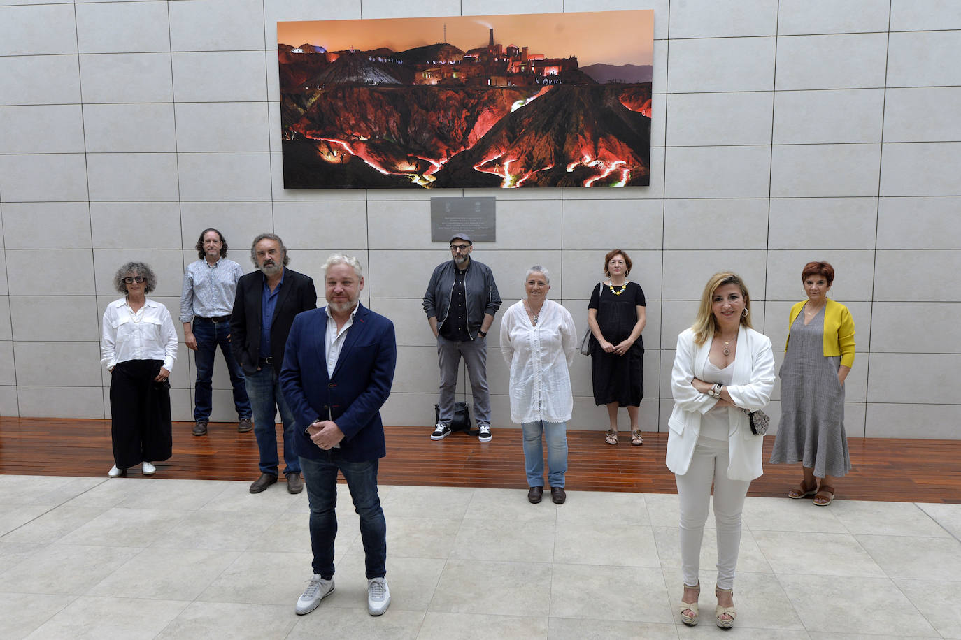 Charo Guarino, Jerónimo Tristante, Lola Gracia, Manuel Moyano, Ginés Campillo, Inma Pelegrín, Miguel Ángel Hernández y Marisa López, este sábado.