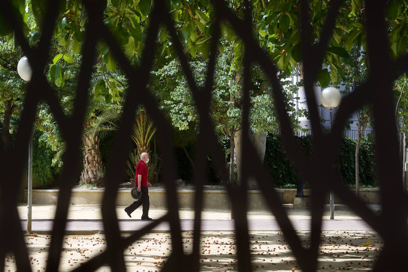 Fotos: Comienza el vallado del Jardín del Malecón de Murcia