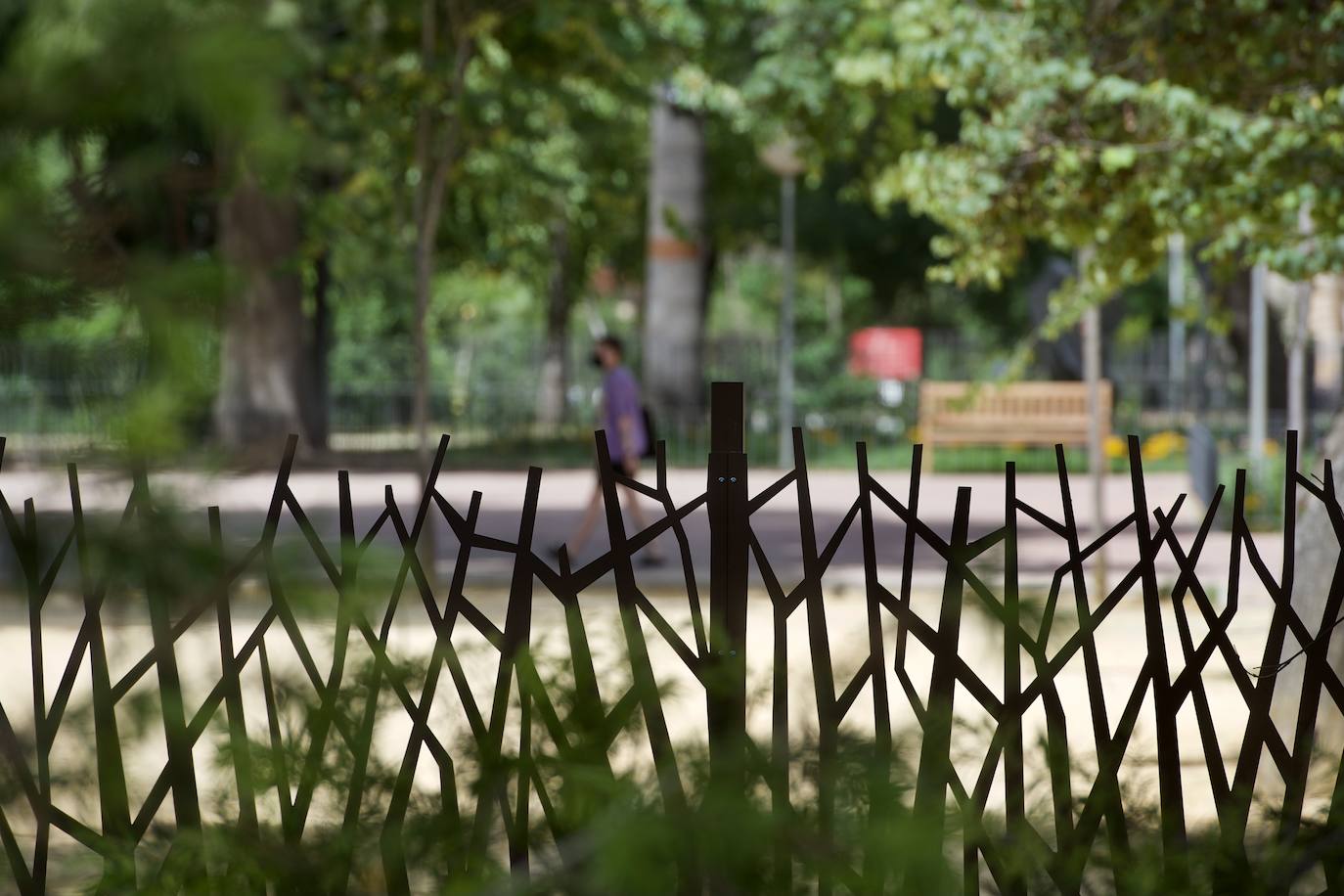 Fotos: Comienza el vallado del Jardín del Malecón de Murcia