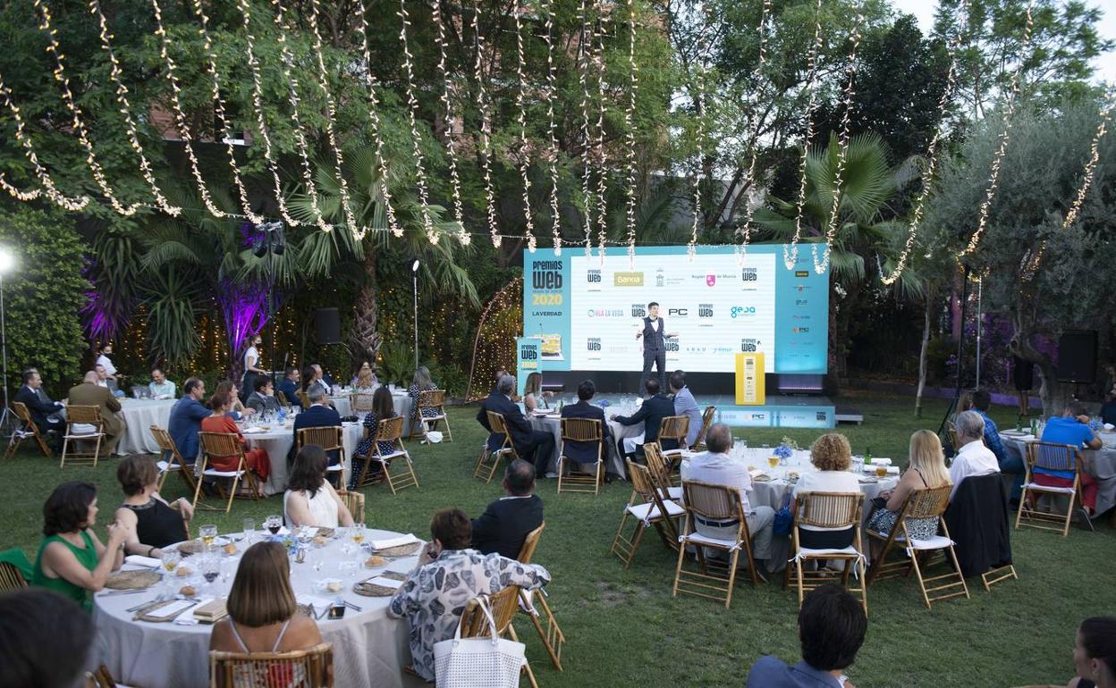 Imagen de archivo de la última gala de los Premios Web celebrada también en el Magna Garden de Murcia. 