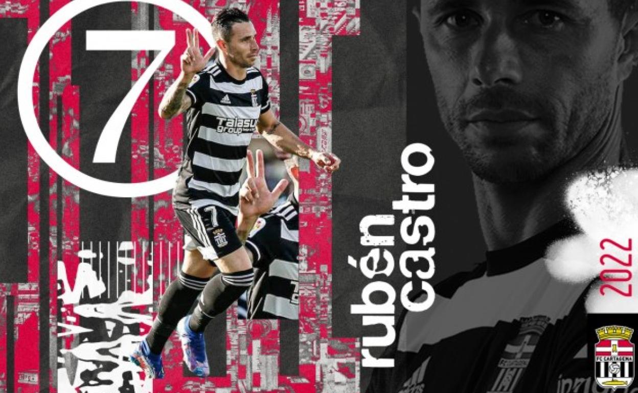 Imagen promocional difundida para anunciar la renovación de Rubén Castro.