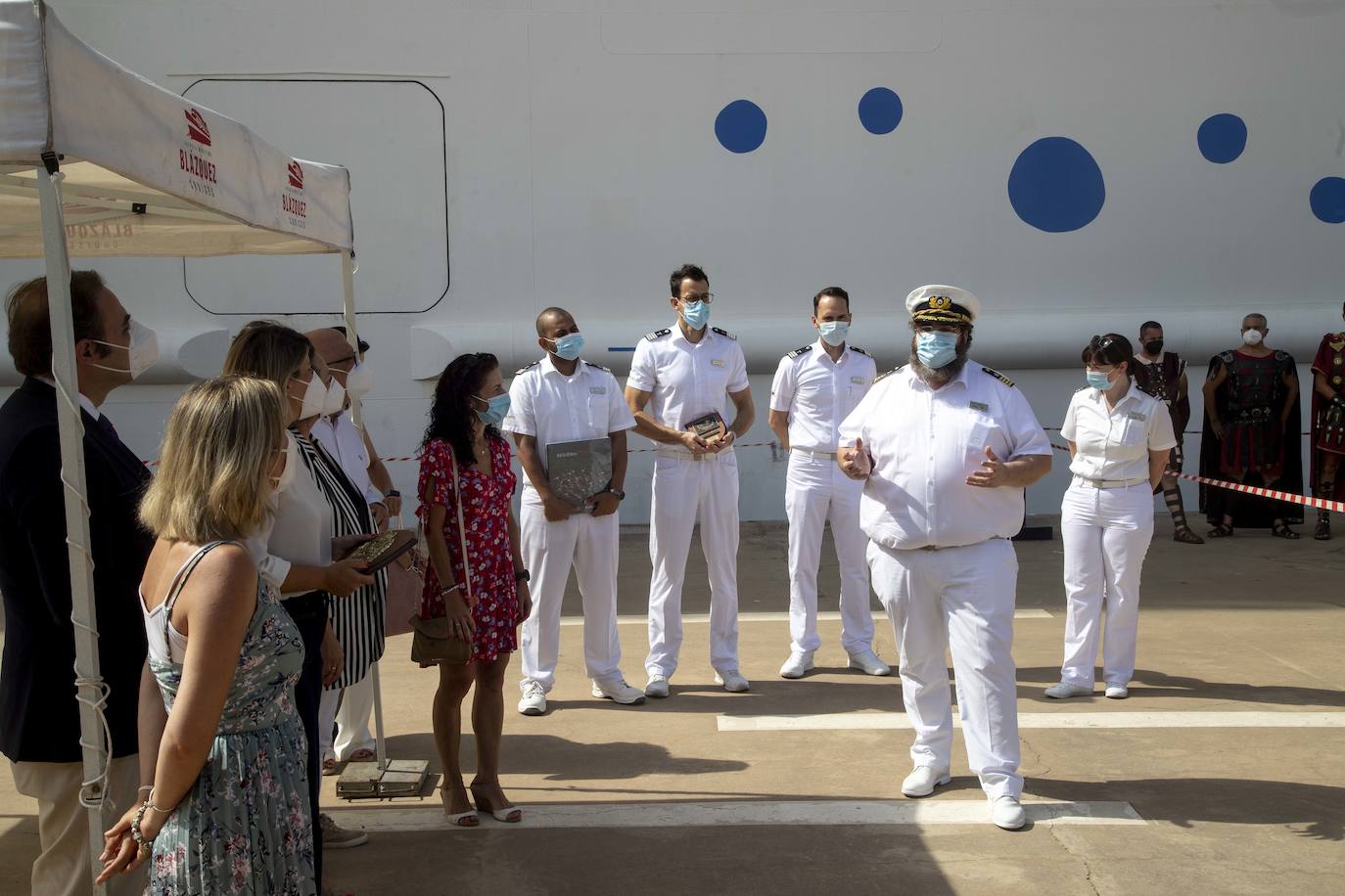 Fotos: El crucero Aída realiza la primera escala en el Puerto de Cartagena tras la pandemia