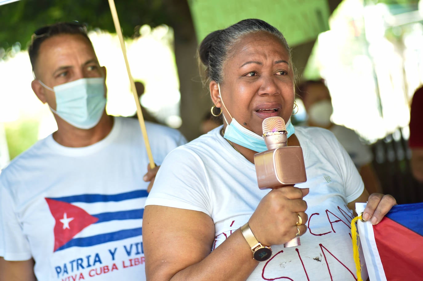 Fotos: Concentración en Murcia en contra del régimen castrista