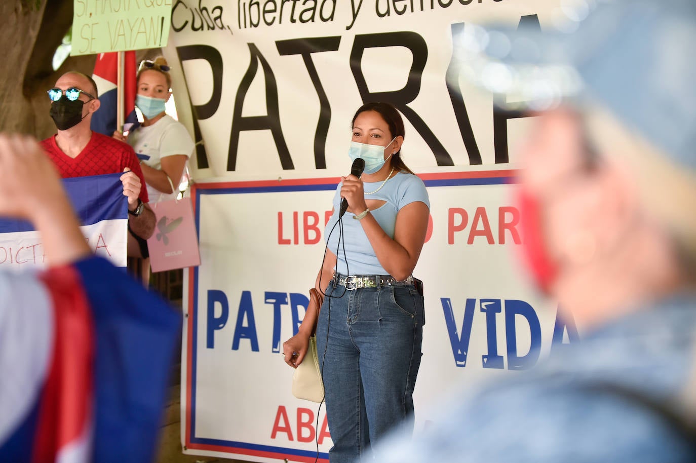 Fotos: Concentración en Murcia en contra del régimen castrista
