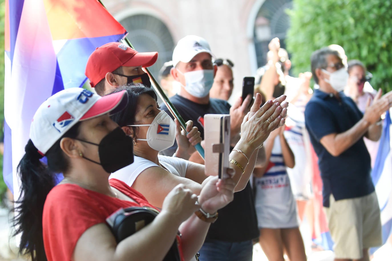 Fotos: Concentración en Murcia en contra del régimen castrista
